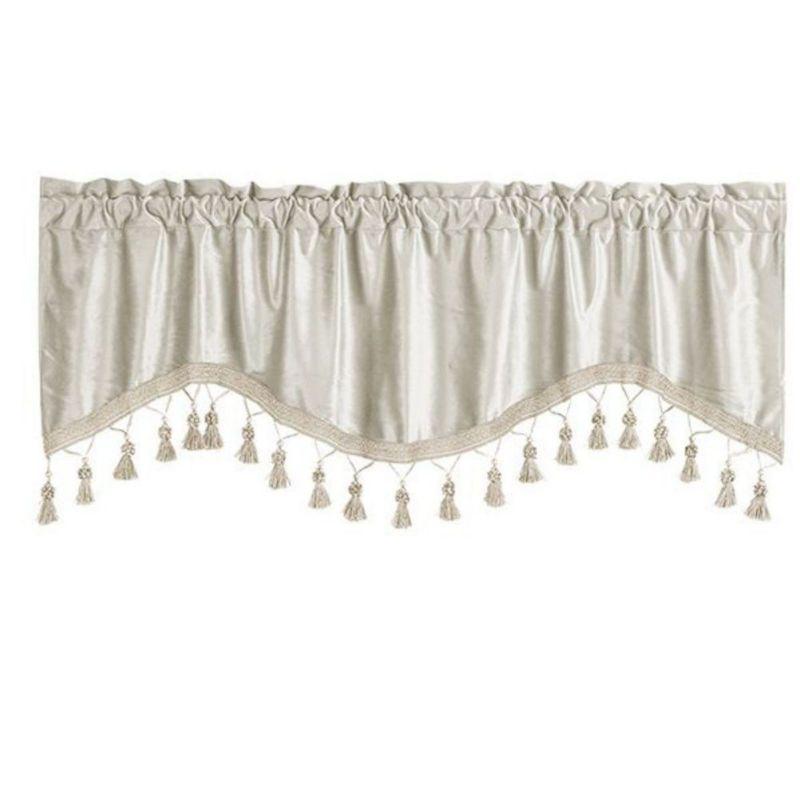 Samt-Kurzvorhänge mit Quastenbesatz Dekorative Vorhänge