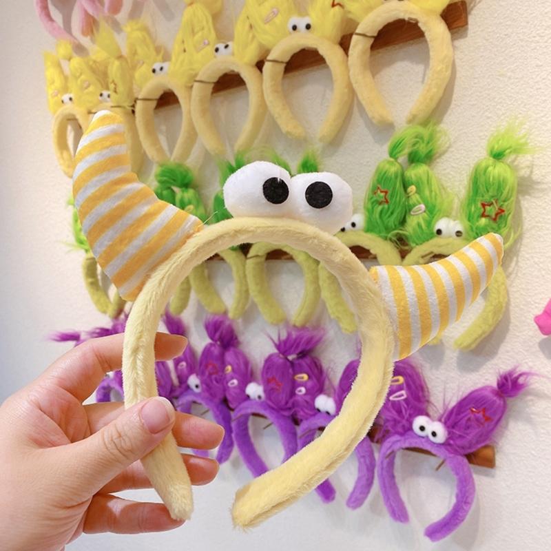 Girls Cartoon Headbands Funny Clown Horn Headwear Hair Bands Accessories Spring Hair Bands Birthday Party
