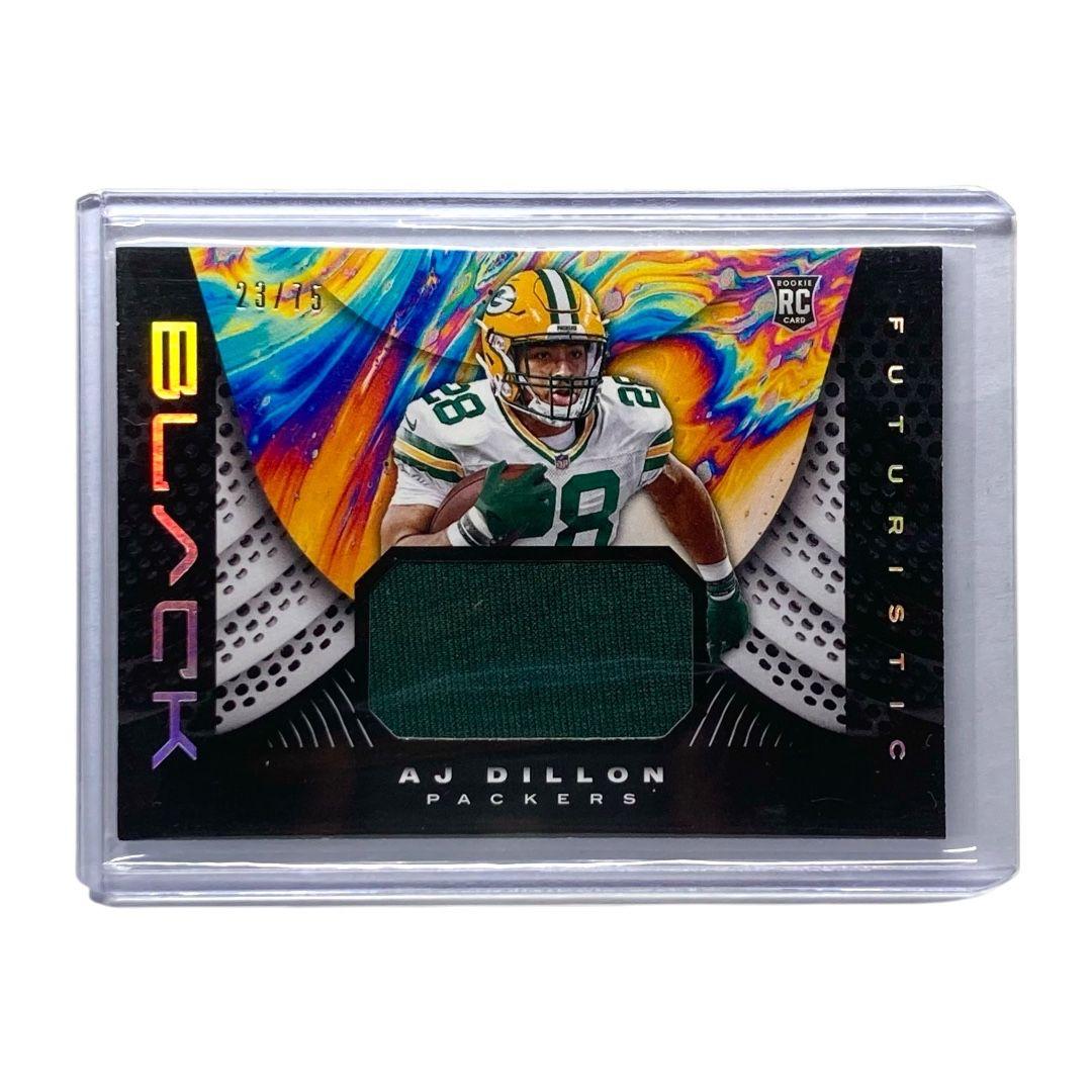 Used PANINI NFL Card BLACK AJ DILLON PACKERS 23/75 #F22 Free Shipping Used IT2