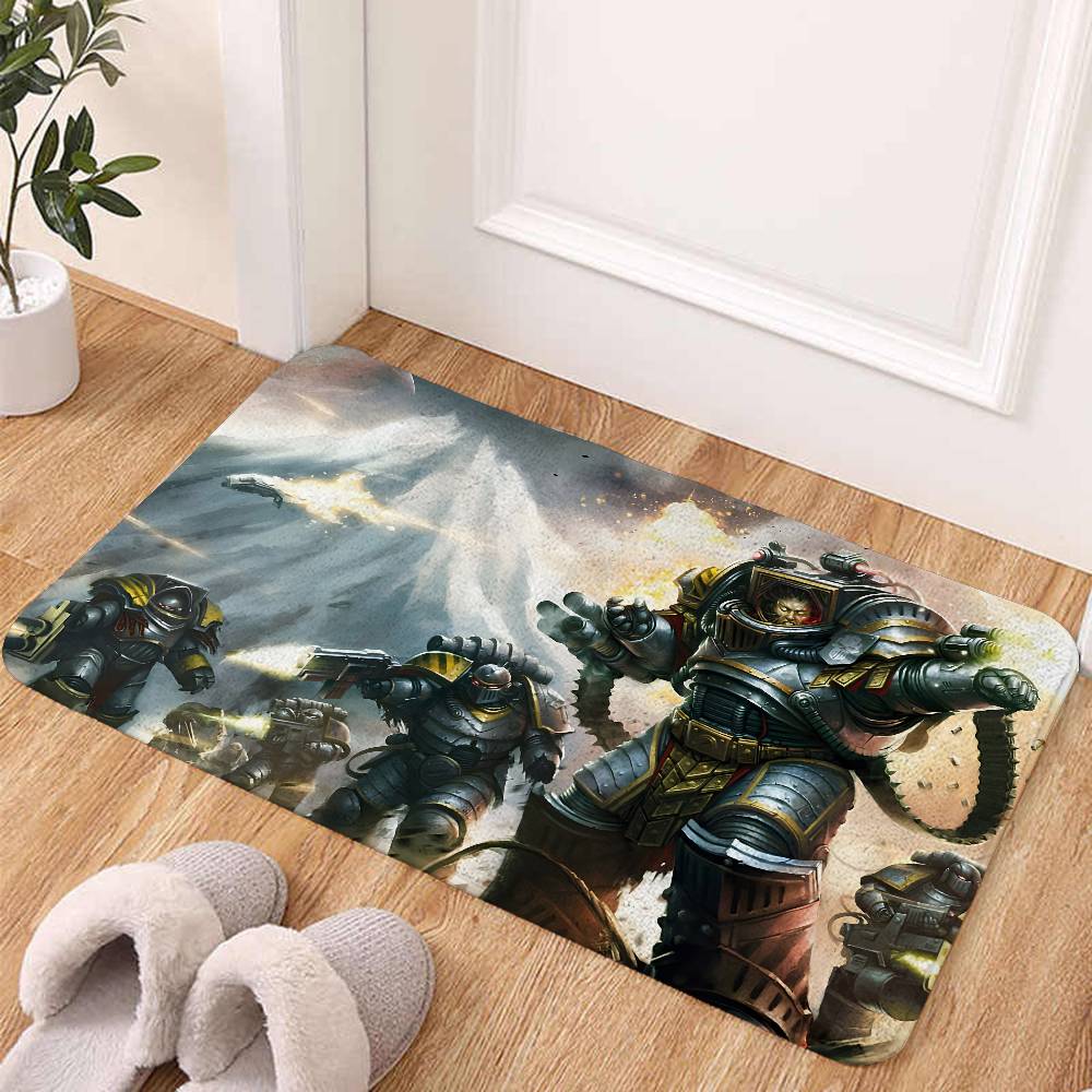 B-Warhammes-D-40k Floor Mats Home Laundry Rug Carpet For Living Room Decor Lounge Area Anti-slip Foot Mat Entrance Doormat