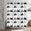 Cat Shower Curtain Print Design Polyester Waterproof Bath Mat Decorative Home Accessories