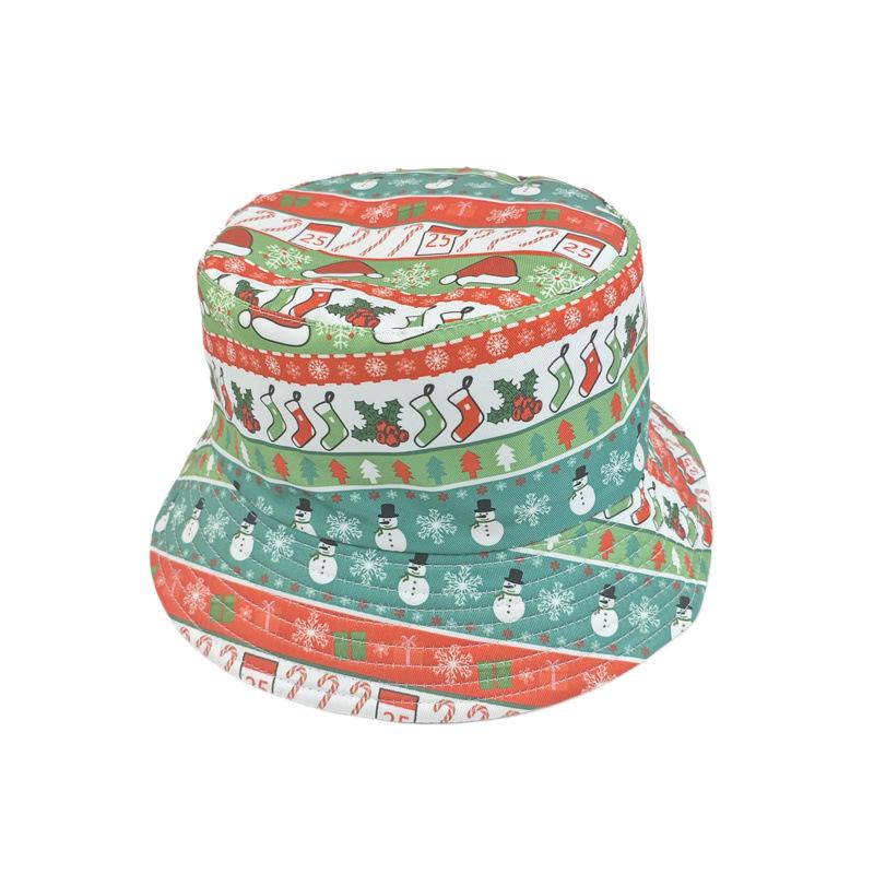 

European & American Santa Claus Snowflake Christmas Bucket Hat – Women s Festive Fisherman Hat Gift One Size