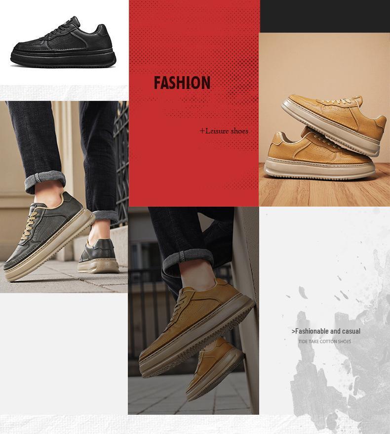 Men's Autumn 2025 Retro Leather Casual Shoes - High-End Versatile British Style