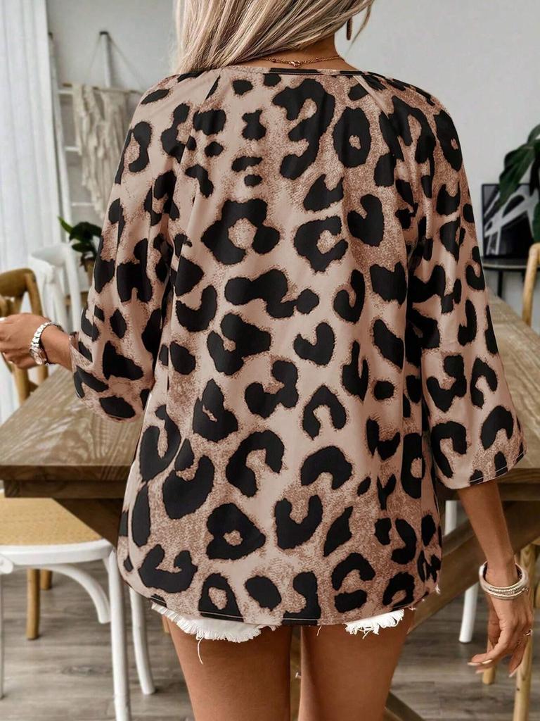 2026 European & American Leopard Print Fashion Women's Shirt