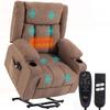 Dual Motor Recliner Chair Lift Chair for Elderly 55 Degrees Electric Brown