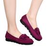 Spring Old Beijing Cloth Shoes Women's Shoes Flat Single Shoes Bow Casual Shoes Black Work Shoes Mother Shoes Doudou Shoes