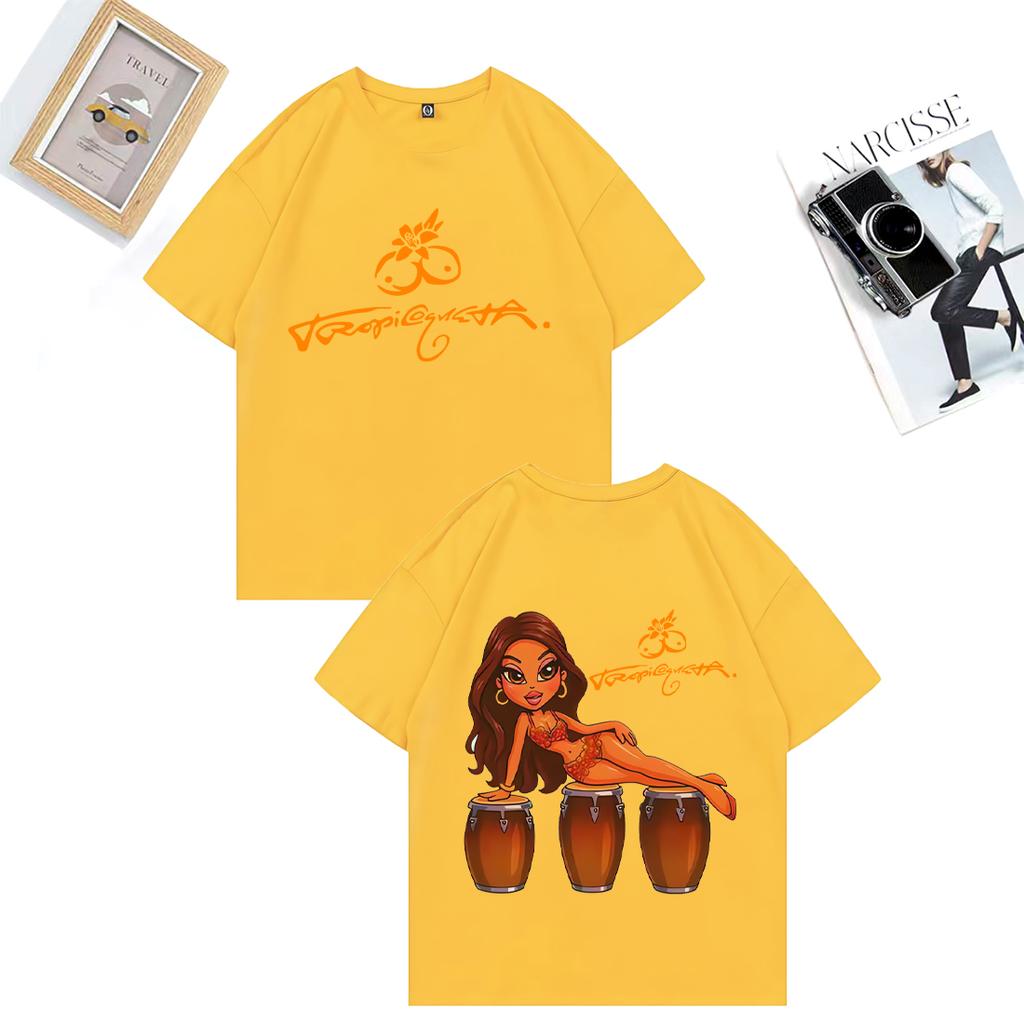 Karol G Tropicoqueta 2025 Album Merch Graphics Tshirt Unisex WOMEN Fashion Vintage Tshirts Casual Cotton Loose Short Sleeve Tees