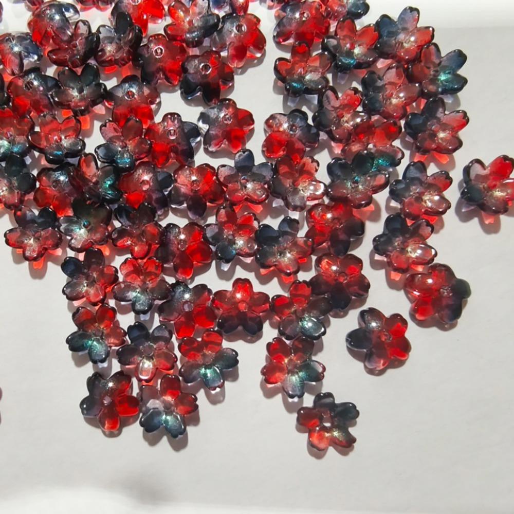 100pcs Transparent Oriental Cherry Beads Gradient Color Jewelry Making Material DIY Accessories