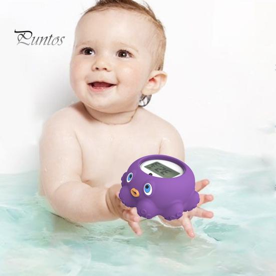 Kids Bath Thermometer Cartoon Duck/Crab/Whale/Octopus Shape Water Temperature Measuring Tool Precise Measurement Waterproof Thermometer Shower