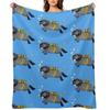 Diver Hippo Throw Blanket Loose Decorative Throw Halloween Hairys Blankets