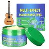 60g Guitar Cleaner Polish Wax Instrument Care Kit Fretboard Conditioner Maintenance for Piano Violin Trumpet Restoration