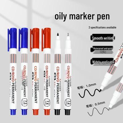 Shield Waterproof Fine Tip Marker Pen: Quick-Drying & Fade-Resistant, 1mm, Available In Red, Black, Blue for Logistics Marking