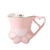 Cute High-Value Ceramic Cup Creative Cat Claw Mug Couple Water Cup Wedding Gift Souvenir Water Cup