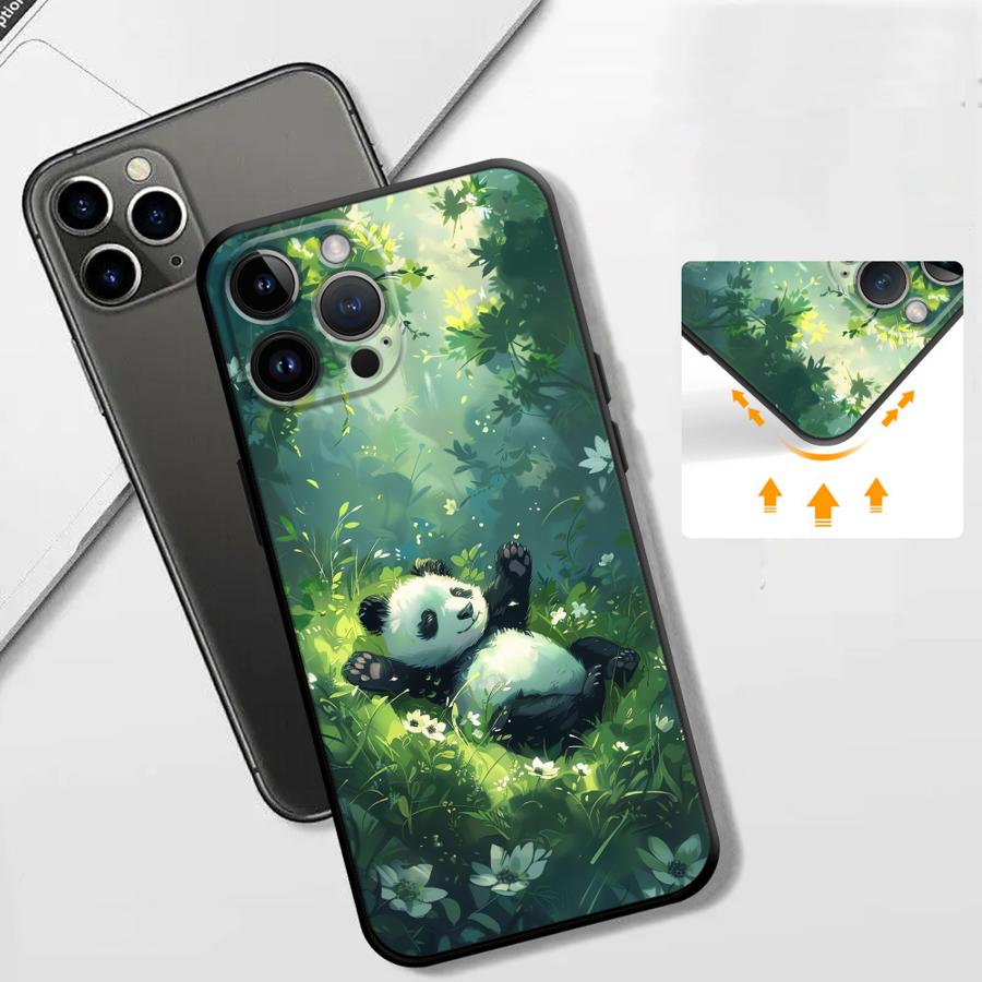 Bamboo Forest Panda Funda Phone Cover Phone Case for Apple iPhone 17 Pro Max 14 15 Pro 7 8 13 17e XR XS MAX Air 11 12 16