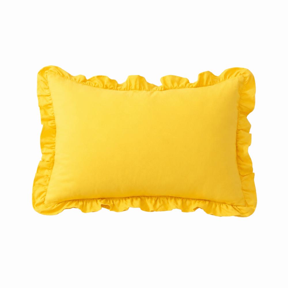 Lotus Leaf Skirt Edge Throw Pillow Cover Soft Cotton Art Cushion Cover  Home Decoration