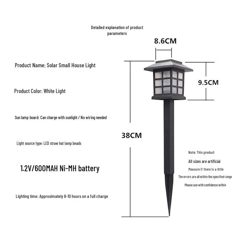 Lampe d'extérieur solaire à LED Shufujia pour pelouse