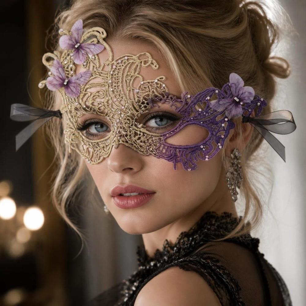 Lace Antique Carnival Masks Adjustable Halloween Masquerade Masks Lace Masquerade Masks Halloween