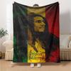 Bob Marley Customize Your Name Blanket Lightweight Personalized Blanket Soft & Cozy Suitable for Picnics Seaside Office Chair Home Decor All-Season Us