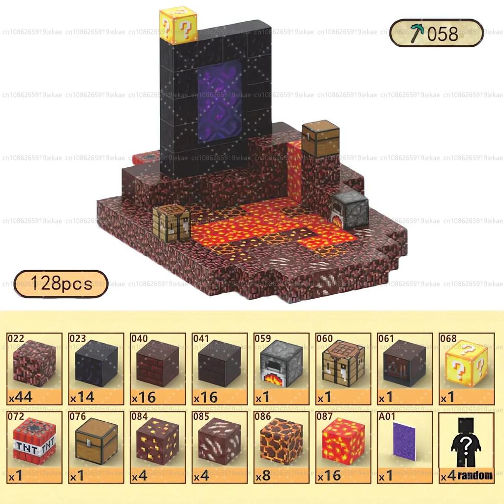 Magnetische Bausteine Mine World Magnetwürfel Wald Set für Junge Mädchen Kind Alter 3+ DIY Modell Kinder STEM Sensorisches Spielzeug Geschenk