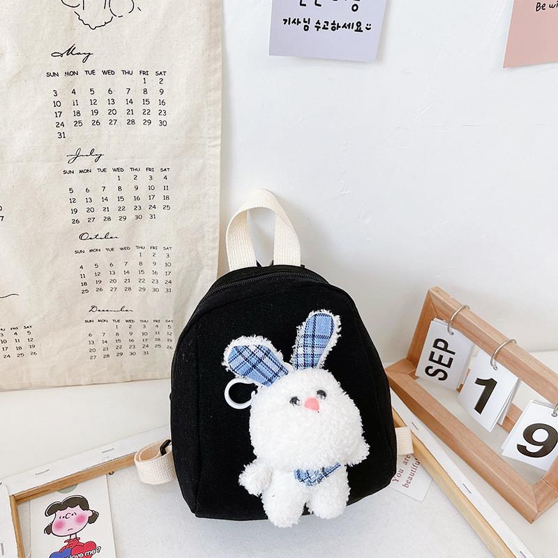 Pattern Rabbit Plush Childrens Backpack Outdoor Cartoon Mini Bag Storage