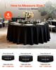 Black Round Tablecloths 6 Pack, 120 Inches In Diameter, Stain- & Wrinkle- Resistant, Machine Washable Table Clothes, Polyester Fabric Table Covers for