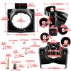 7 Inch Motorcycle Accessories ABS Round Headlight Cabin Lamp Mask Protector Black Fits For Harley Touring Road King 2014-2026