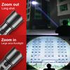 Ultra Bright Flashlight 30W LED Powerful Flash Light Rechargeable Torch  COB Lamp Telescopic Zoom Hand Light Outdoor Lantern
