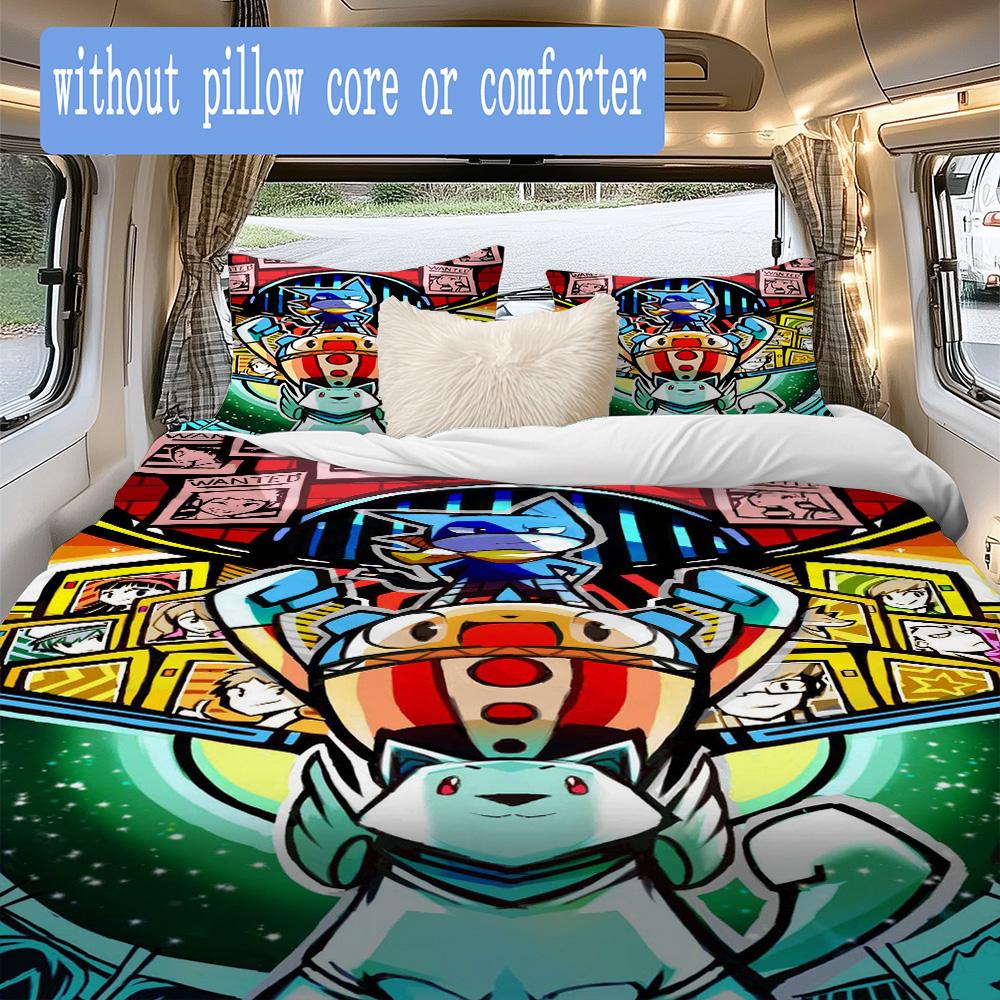Super Cat Bounty Pattern Bedding,Quilt Set Quilt Cover Pillowcase Home Birthday Gift (1*duvet cover+2*pillowcase,without core)ZSJT0917147