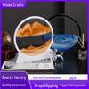 Ornamento de Vidro Ampulheta de Areia Movediça Estereoscópico 3D: Decoração Redonda para Mesa de Escritório