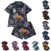 Damen Halloween Pyjama Set Gemütliche Nachtwäsche für Damen Feiertagsnachtwäsche