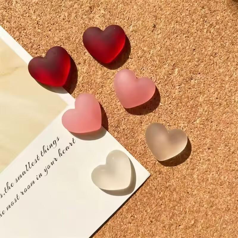 6pcs Colored Loving Heart Refrigerator Magnet Photo Wall Message Board Magnetic Stickers Home Decoration Magnets