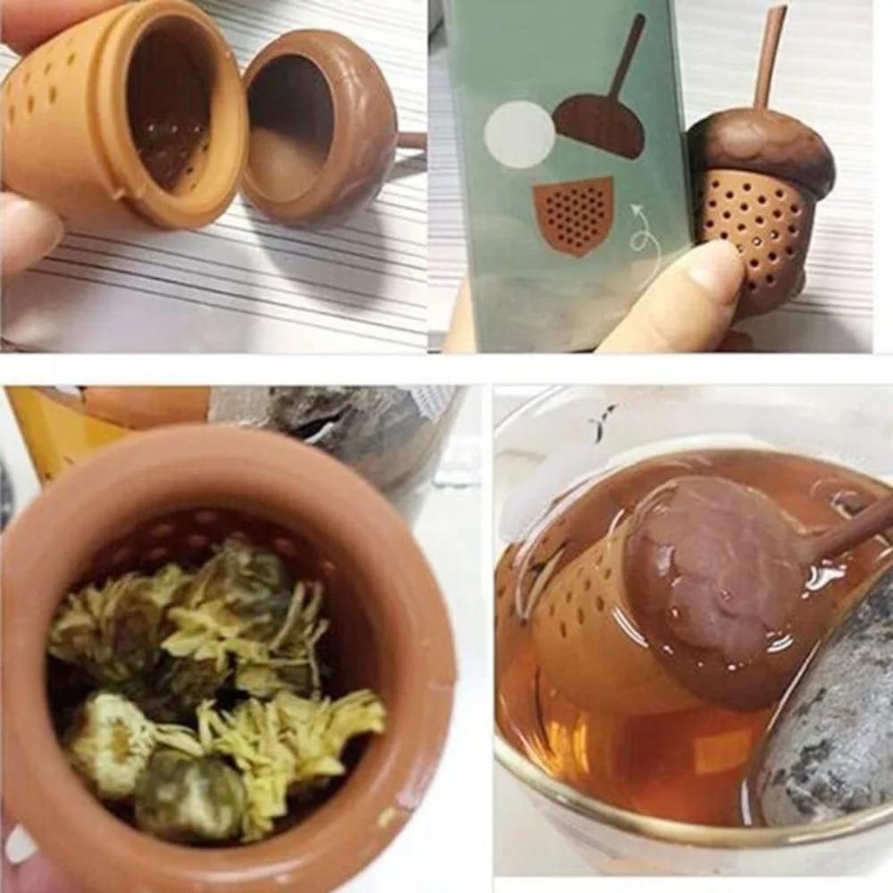 High Temperature Resistance Oak Nut Tea Infuser Silicone Tea Bag Strainer Acorn Tea Strainer  Gift