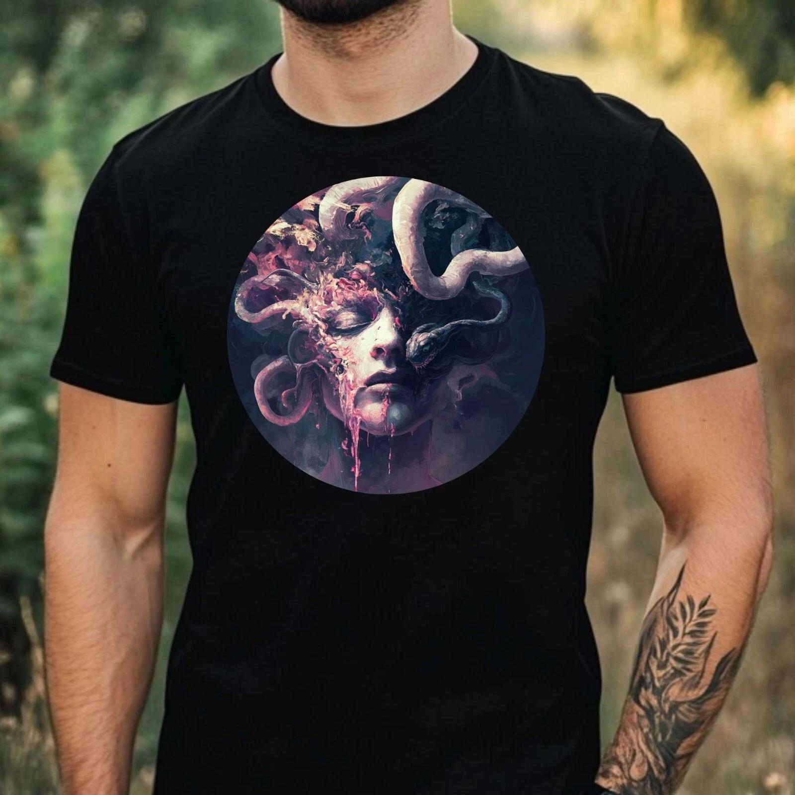 T-Shirt Herren Medusa Motiv Baumwolle Größe XS bis 5XL XXXXL