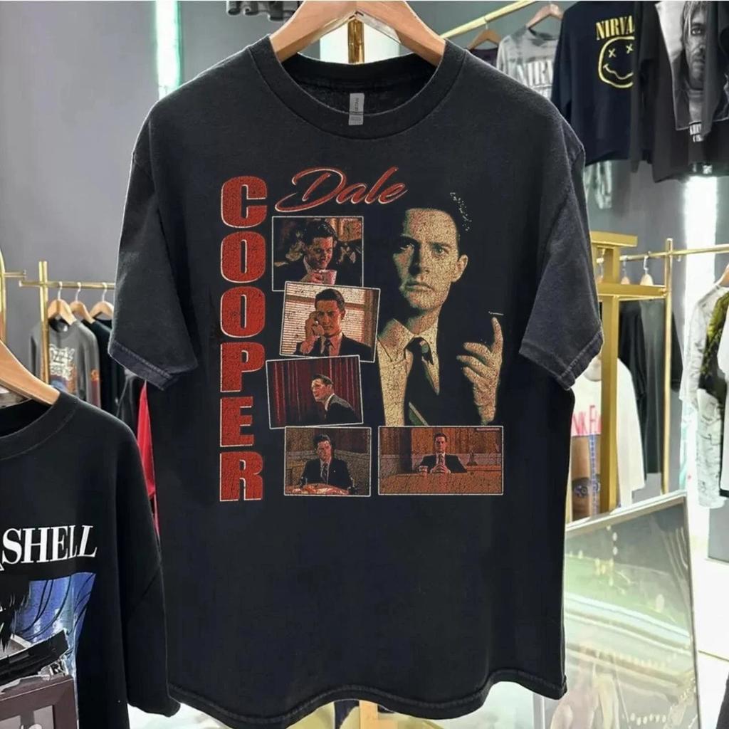 Dale Cooper Twin Peaks Movie 90s Retro style Black T shirt Shirt Short Sleeve Unisex T-Shirt