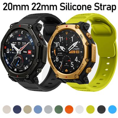20mm 22mm Silikonový řemínek pro Amazfit T-Rex3 Pro 48mm 44mm/Helio/Balance 2 Sportovní náramek pro Amazfit Active 2 Square/GTS 4