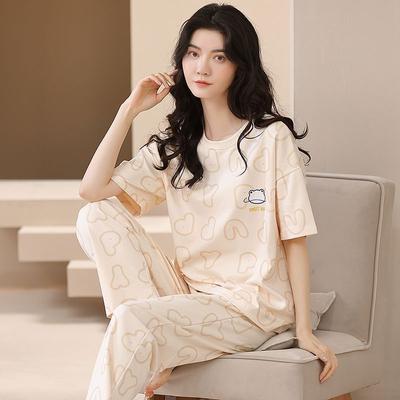 Kadın Yeni Pijama Ev Giyim Seti Kadın İlkbahar Yaz Ev Giyim Dışarıda Giyilebilir Büyük Beden Bol Günlük Ev Giyim
