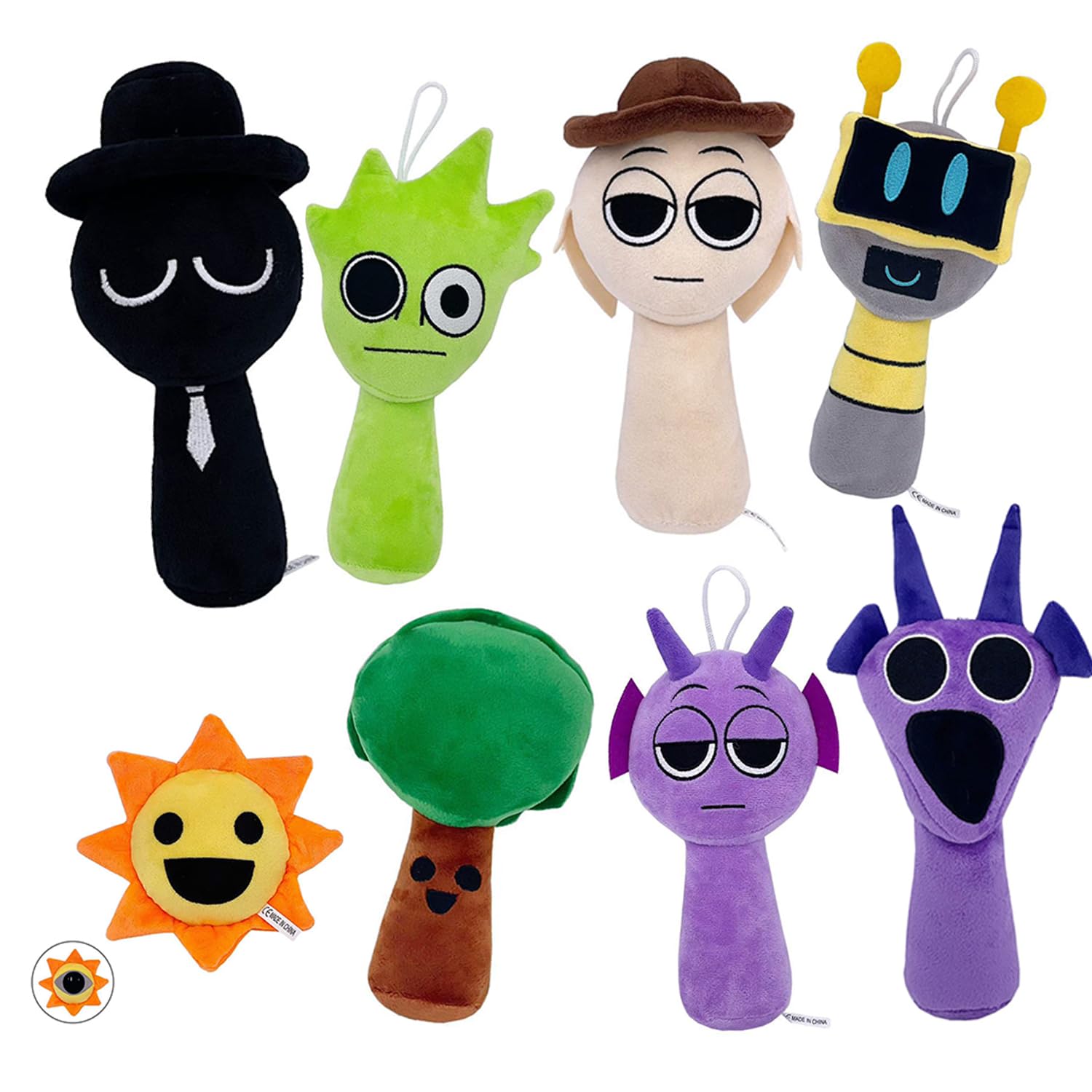 

HOMANY Sprunky Plush Doll [Набор из 8] кукла sprunki персонаж ужасов игра аксессуары ужас музыкальная игра 20 см мультфильм плюшевая игрушка рождественский подарок для детей