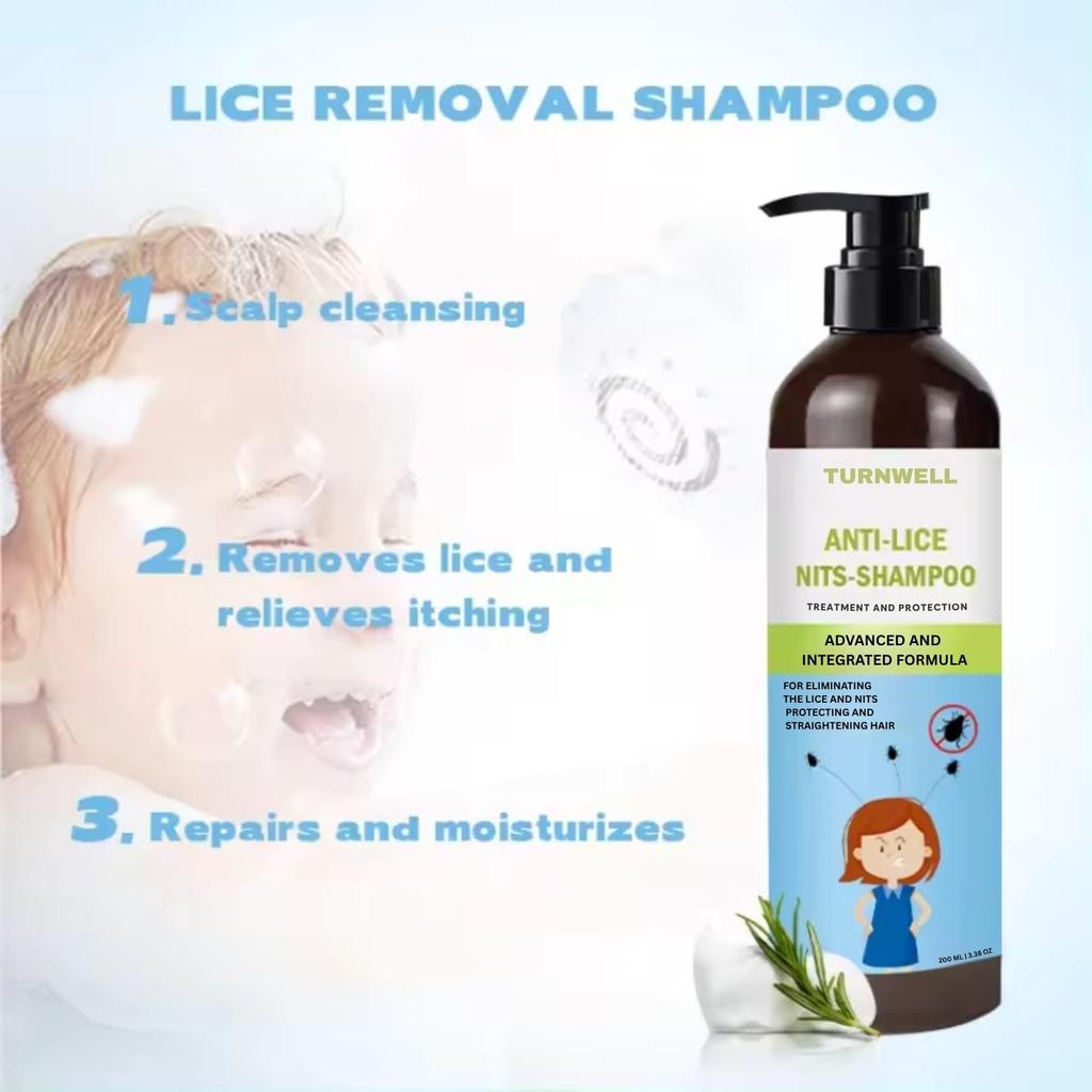 Natural Anti Lice & Nits Remover Shampoo | With Rosemary, Tea Tree & Neem Oil Extracts | Lice Cleansing & Hair Protection Shampoo | Removes Itchi