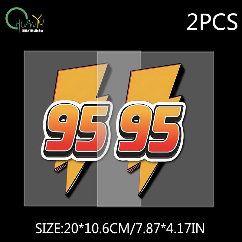 Lightning 95 Fuel Sticker; Car Decal; Cool Gas Tank Cover; Motorcycle Sticker; Waterproof Decal