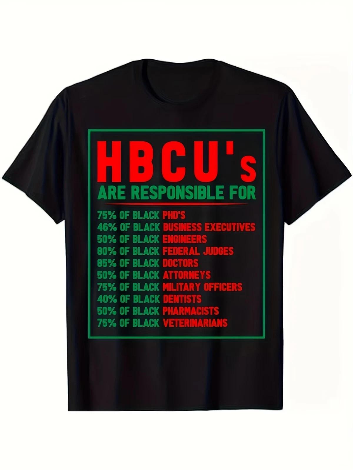 HBCU Pride T-Shirt - Black History Month Graphic Tee with HBCU Success Stats, 10 XXL