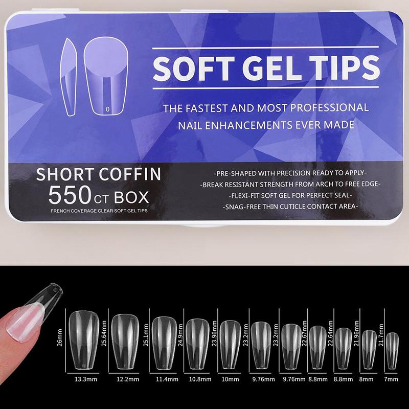 Końcówki do paznokci Ultra-cienkie Matowe Sztuczne paznokcie Miękkie Żelowe Końcówki Średnie Krótkie Migdał Trumna Pełne Pokrycie Matowe Narzędzia do przedłużania Paznokci DIY