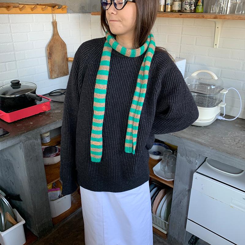 Autumn And Winter Striped All-match Warm Scarf Korean Style Atmosphere Student Scarf
