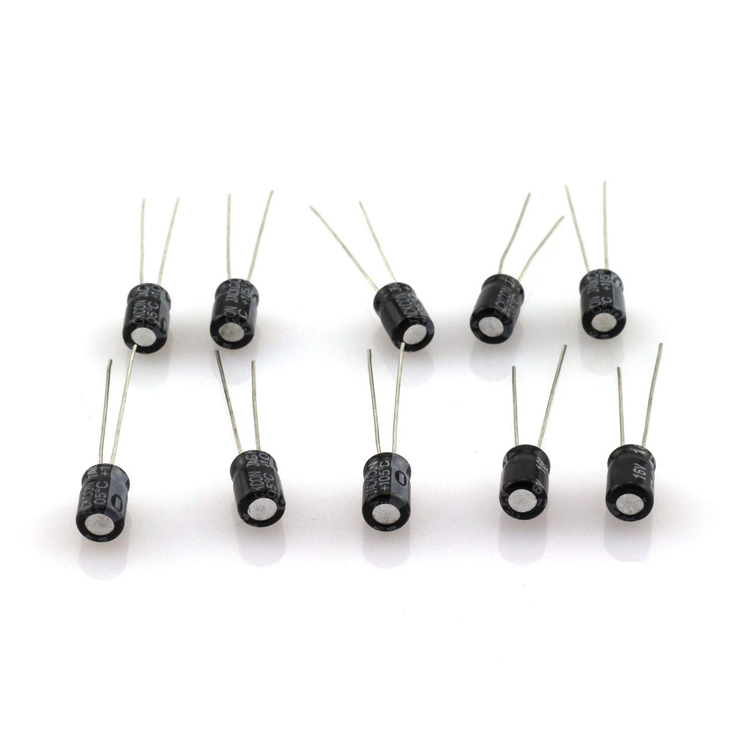 

Tegg 120pcs Aluminum Electrolytic Capacitor Assorted Kit 0.22UF-470UF 12 Values Commonly Used Electronic Component DIY Assortment