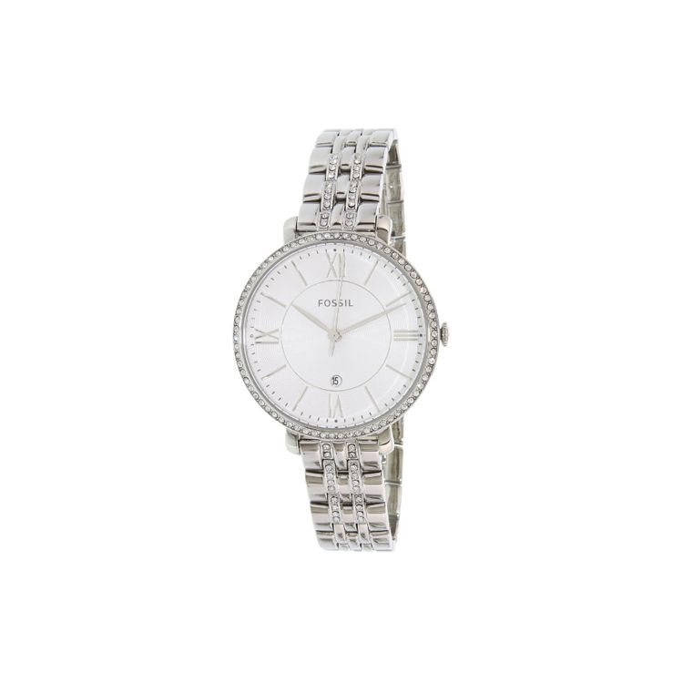Fossil Jacqueline Series Watch Quartz Movement Stainless Steel Strap 36Mm Silver Dial Women watches ES3545 Silver Dial