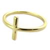 Bague Plaqué Or 'Croix' doré - 17x10 mm
