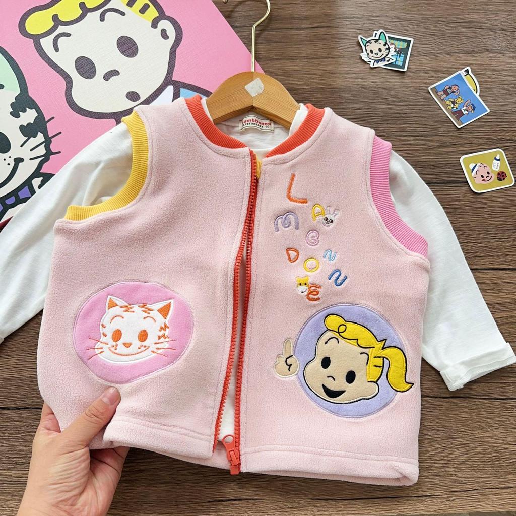 Autumn 2025 Kids' Warm Velvet Vest for Boys and Girls - Small & Medium Sizes