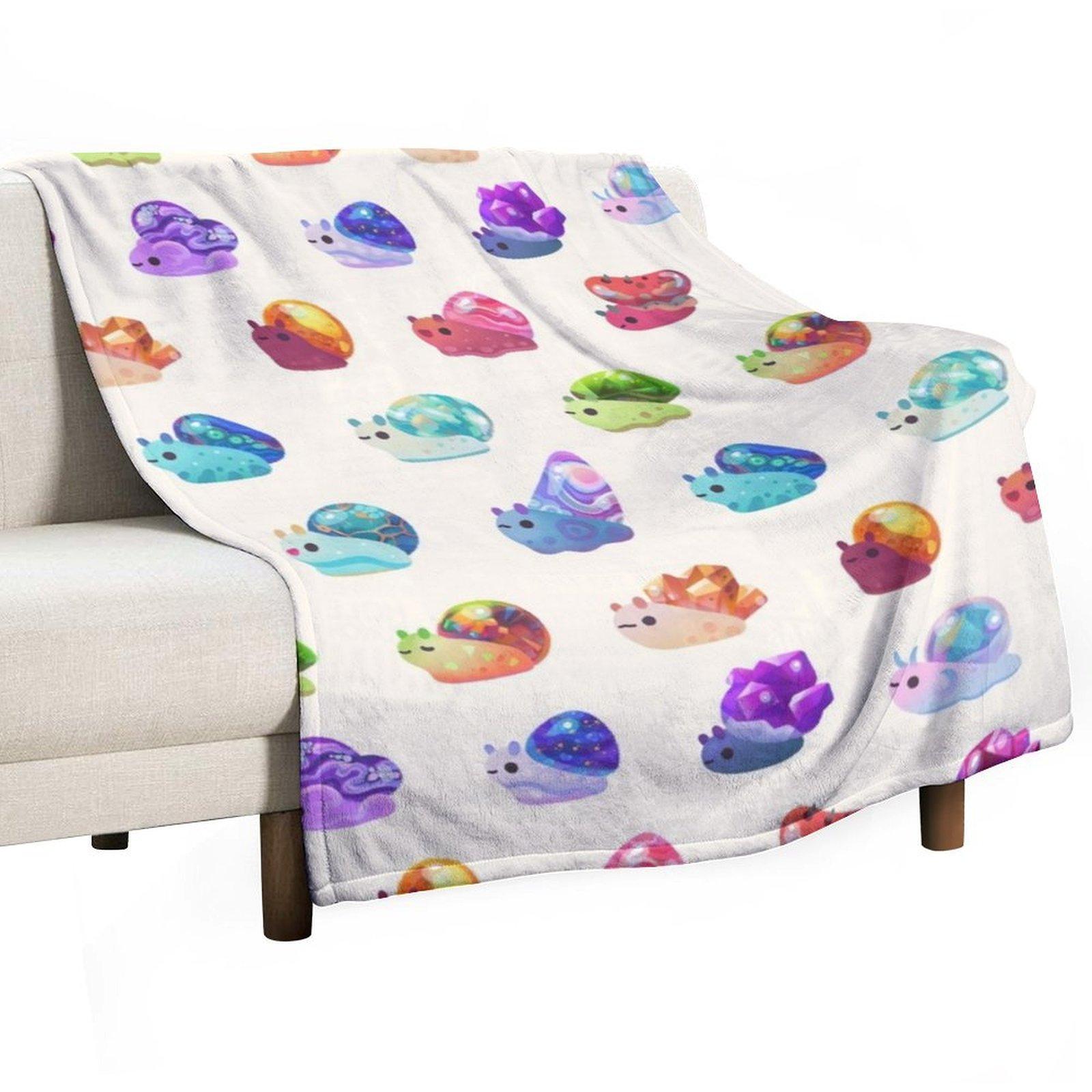 

Jewel Snail - pastel Throw Blanket blankets and throws Thermal Soft Big for sofa Blankets 30x40in