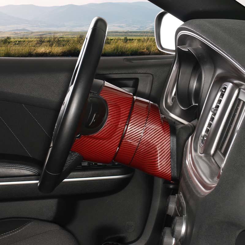 Electric Adjustable Steering Wheel Base Decoration Protective Cover For Dodge Challenger For Dodge Charger For Dodge Durango Car Interior Accessories