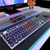 You Shi Punk Mechanical Feel Wireless Gaming Keyboard and Mouse Combo