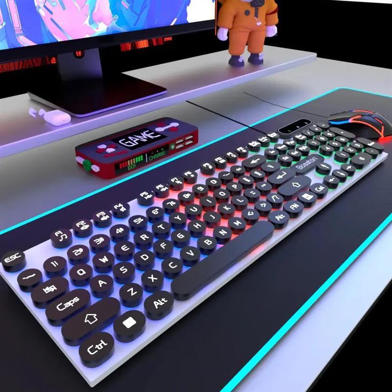 You Shi Punk Mechanical Feel Wireless Gaming Keyboard and Mouse Combo
